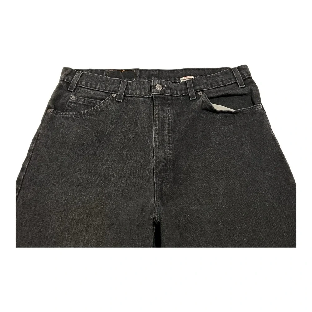 Vintage Levi's 550 Jeans Men's W38 L32‎ Black Grunge Orange Tab Made In USA